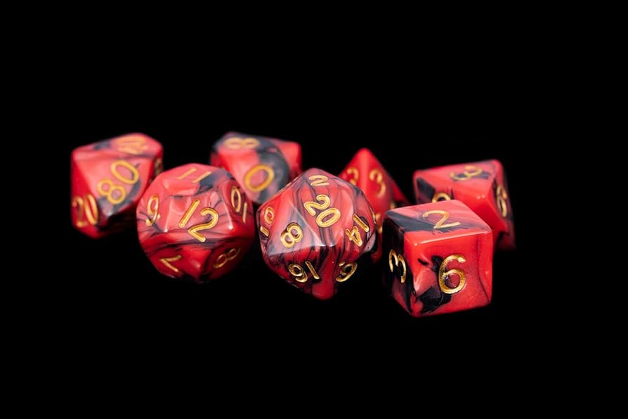 MDG - 16mm Acrylic Polyhedral Dice Set