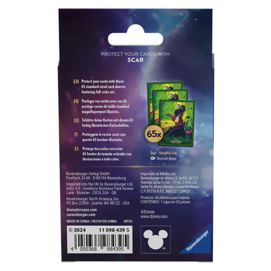 Disney Lorcana TCG Sleeves - Azurite Sea (Set 6)