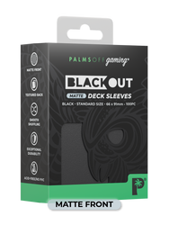 Palms Off Gaming Blackout Deck Sleeves Standard Size 100pc Matte