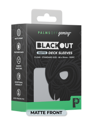 Palms Off Gaming Blackout Deck Sleeves Standard Size 100pc Matte