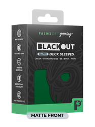 Palms Off Gaming Blackout Deck Sleeves Standard Size 100pc Matte