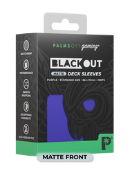 Palms Off Gaming Blackout Deck Sleeves Standard Size 100pc Matte