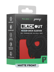 Palms Off Gaming Blackout Deck Sleeves Standard Size 100pc Matte
