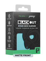 Palms Off Gaming Blackout Deck Sleeves Standard Size 100pc Matte