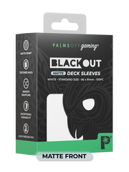 Palms Off Gaming Blackout Deck Sleeves Standard Size 100pc Matte