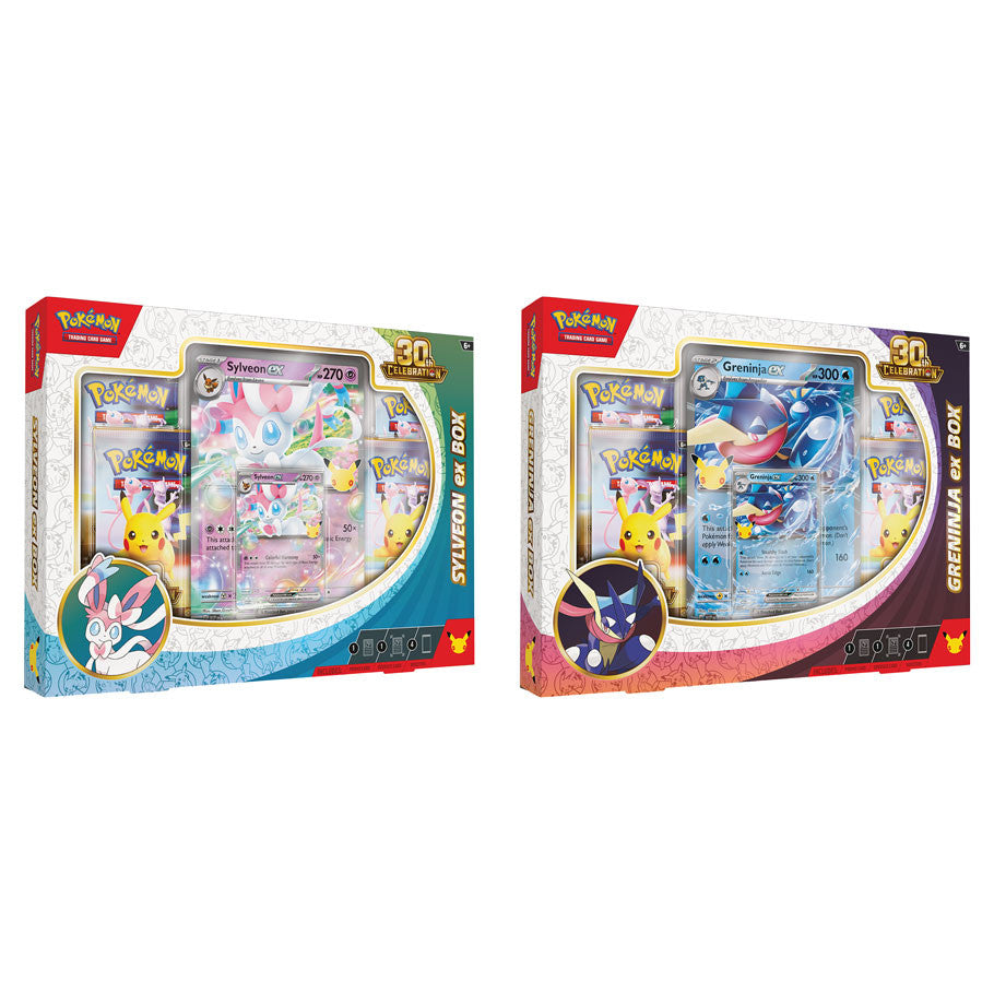 **PRE-ORDER** **LIMIT 1PP** PKM EX Box - 30th Celebration (Sylveon, Greninja) (16th September Release)