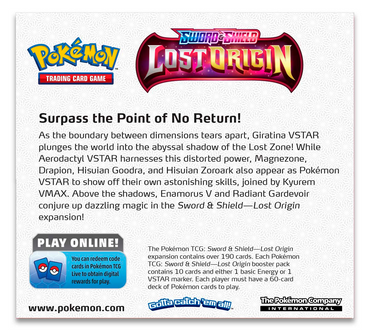 PKM Booster Box - Sword & Shield: Lost Origin